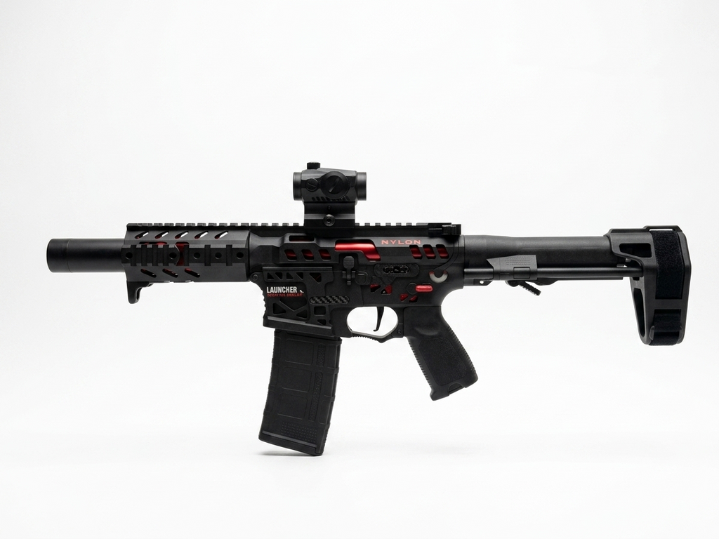 AR-15 – Rechargeable Gel Blaster Gun, 5V Battery, Plastic & Nylon Construction, 14+