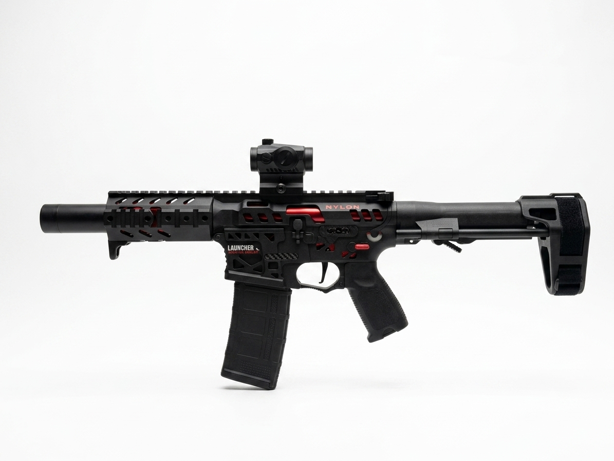 AR-15 – Rechargeable Gel Blaster Gun, 5V Battery, Plastic & Nylon Construction, 14+