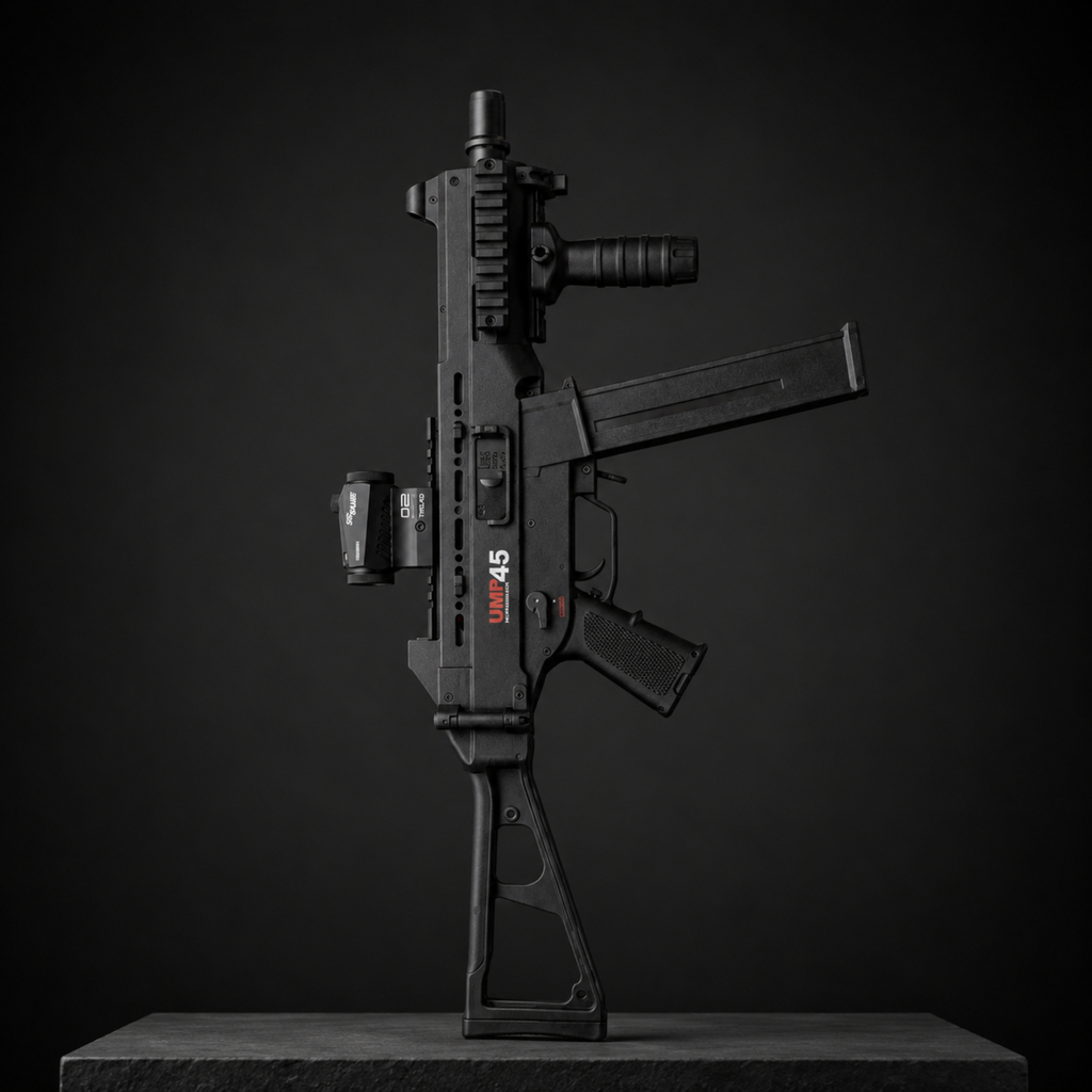 UMP-45 – Rechargeable Gel Blaster Gun, 5V Battery, Plastic & Nylon Construction, 14+